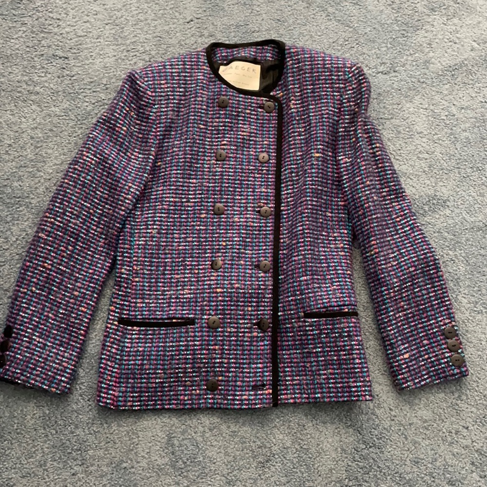 Multiple Colors Fully Lined Tweed Jacket-Excellen… - image 1